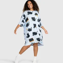 Black Cat Sleep Tee Nightie