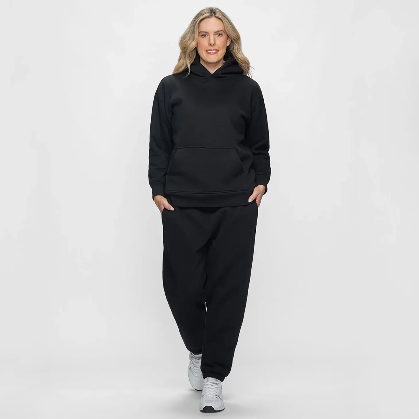 Black Fleece Cuff Trackpant