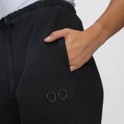 Black Fleece Cuff Trackpant