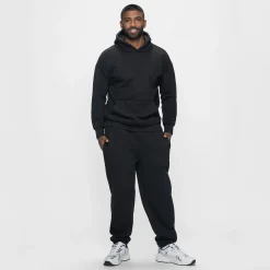 Black Fleece Cuff Trackpant