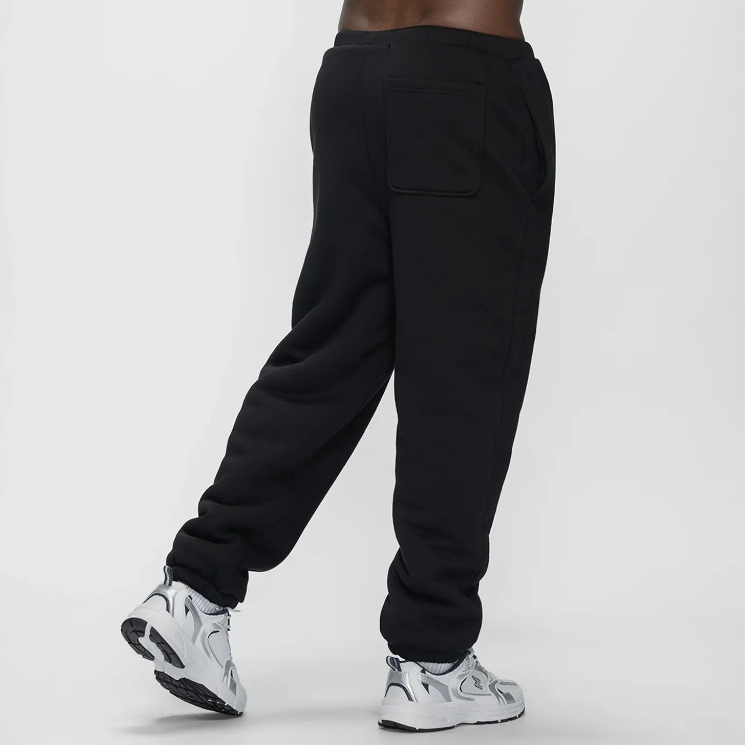 Black Sherpa Lined Cuff Trackpant