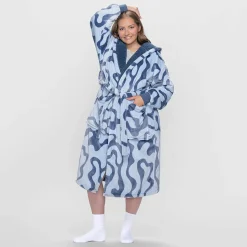 Blue Swirl Sherpa Dressing Gown