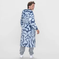 Blue Swirl Sherpa Dressing Gown