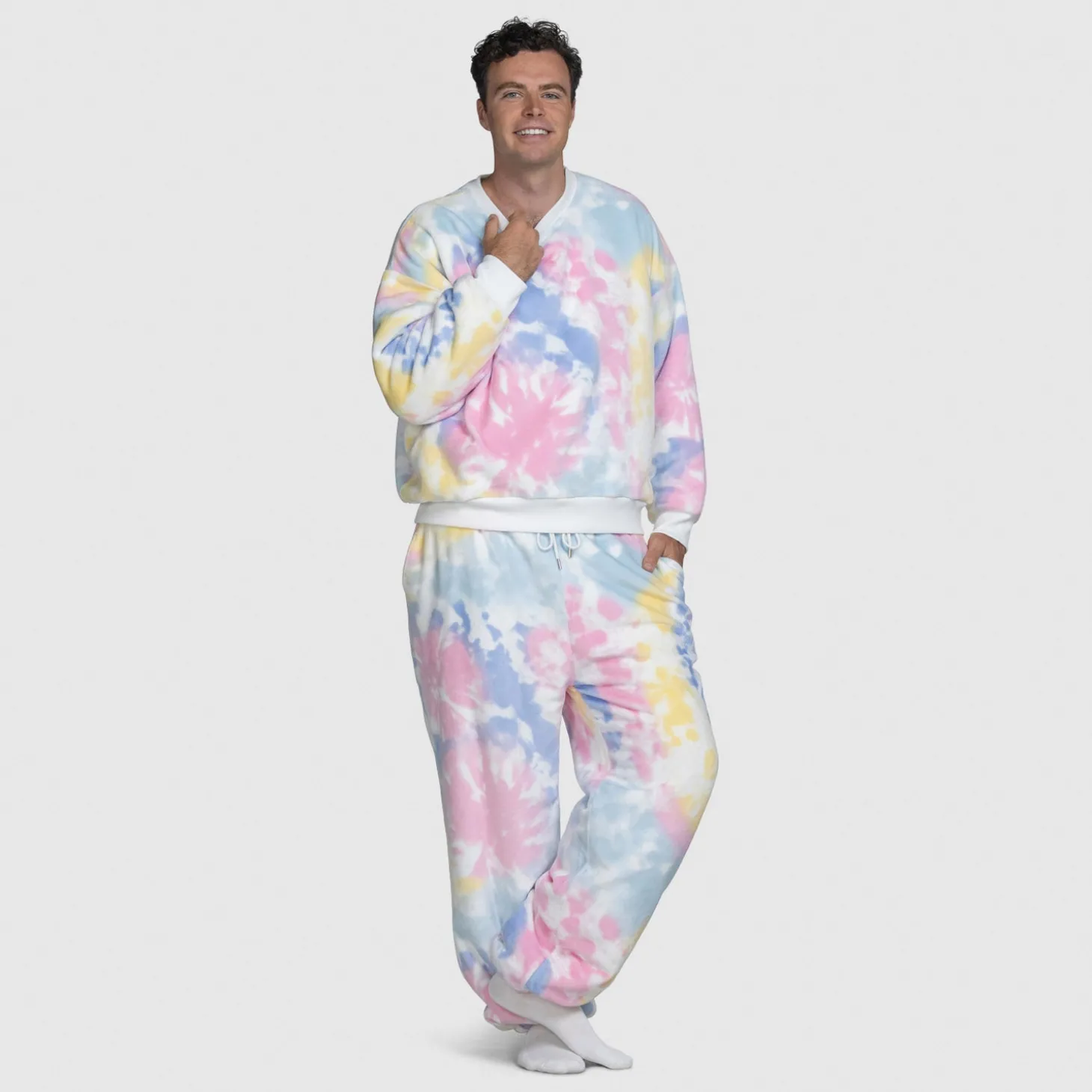 Bright Tie-Dye Sherpa Jumper