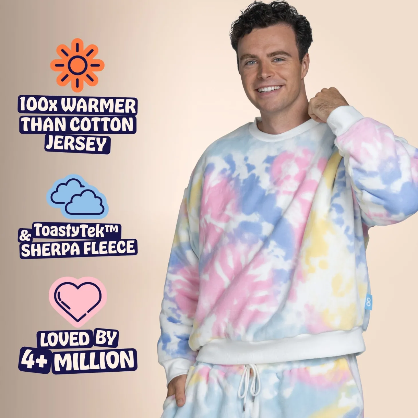 Bright Tie-Dye Sherpa Jumper