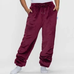 Burgundy Sherpa Cuffed Pant