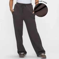 Chocolate Fleece Wide Leg Trackpant