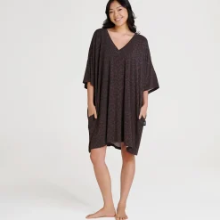 Chocolate Leopard V-Neck Sleep Tee Nightie