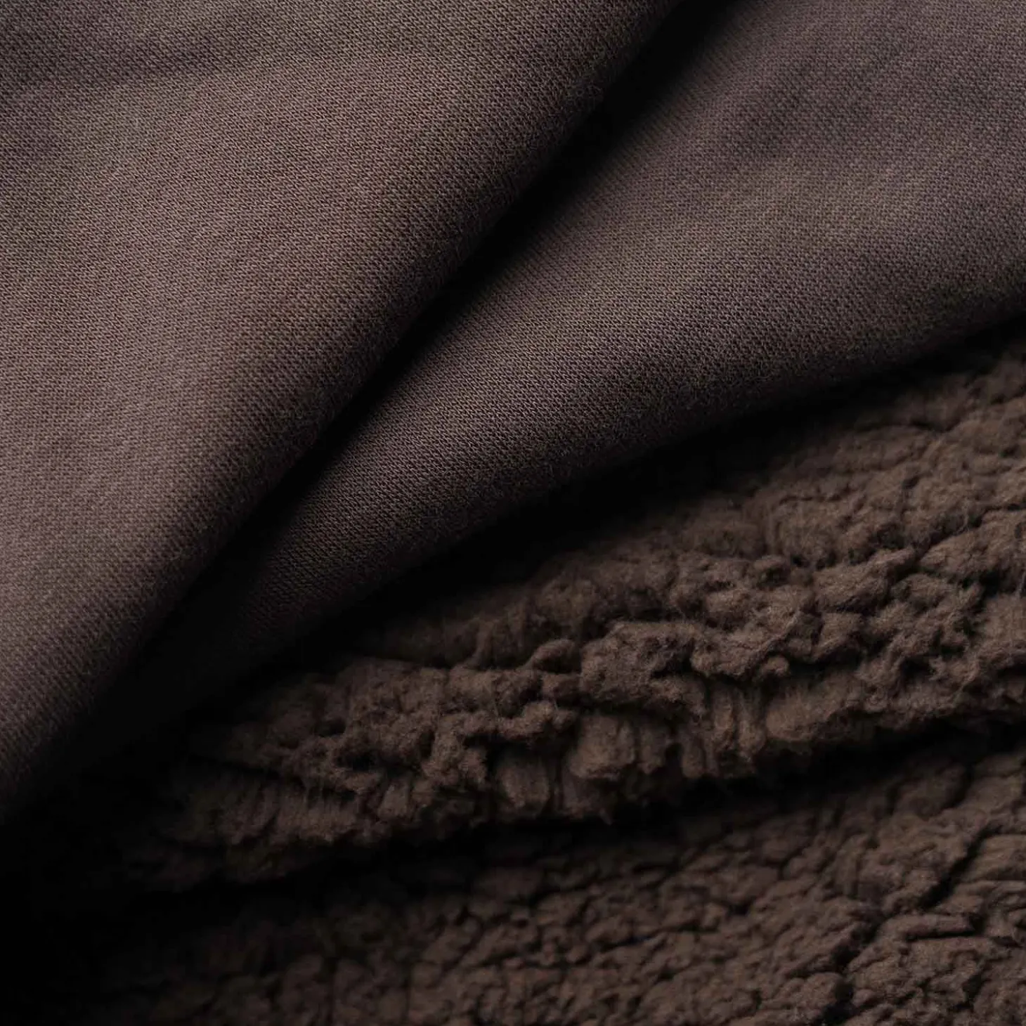 Chocolate Sherpa Lined Fleece Hoodie