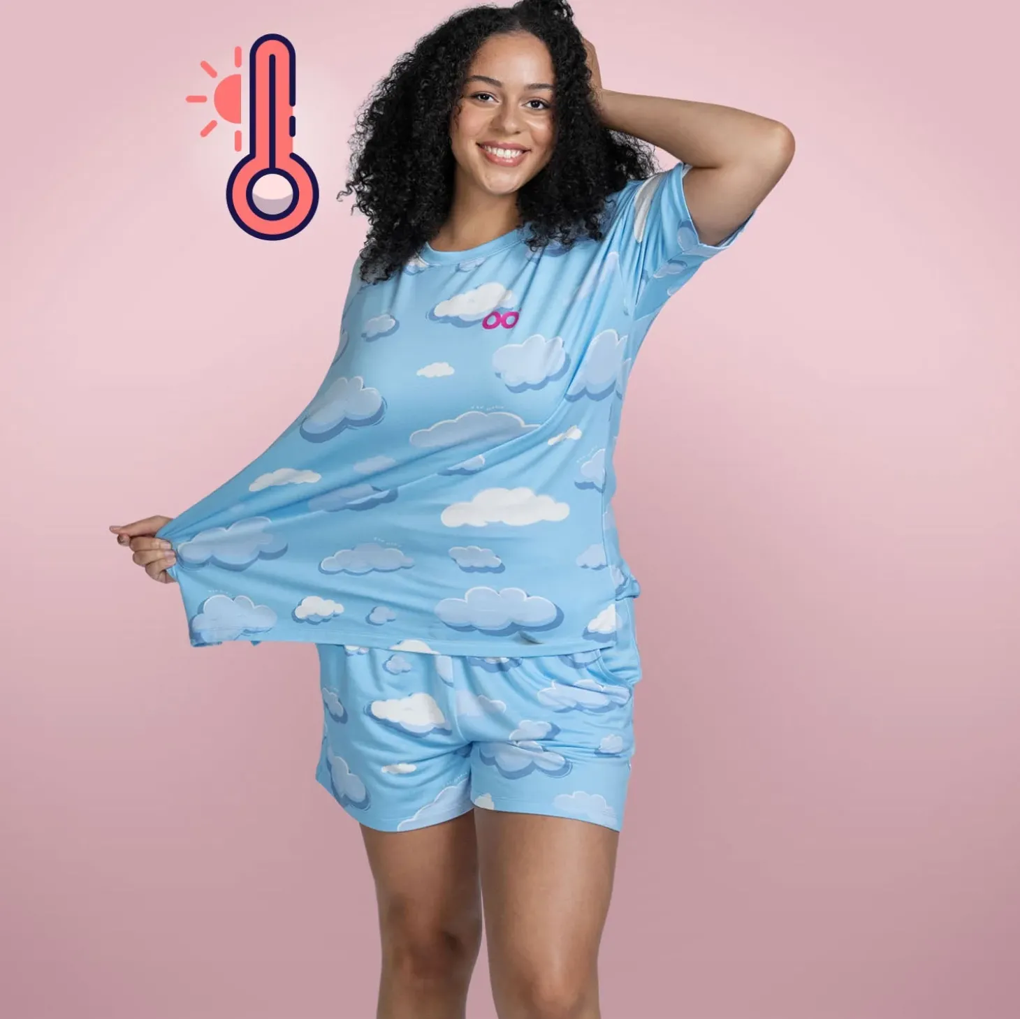 Cloud Warming Short Sleeve PJ Top