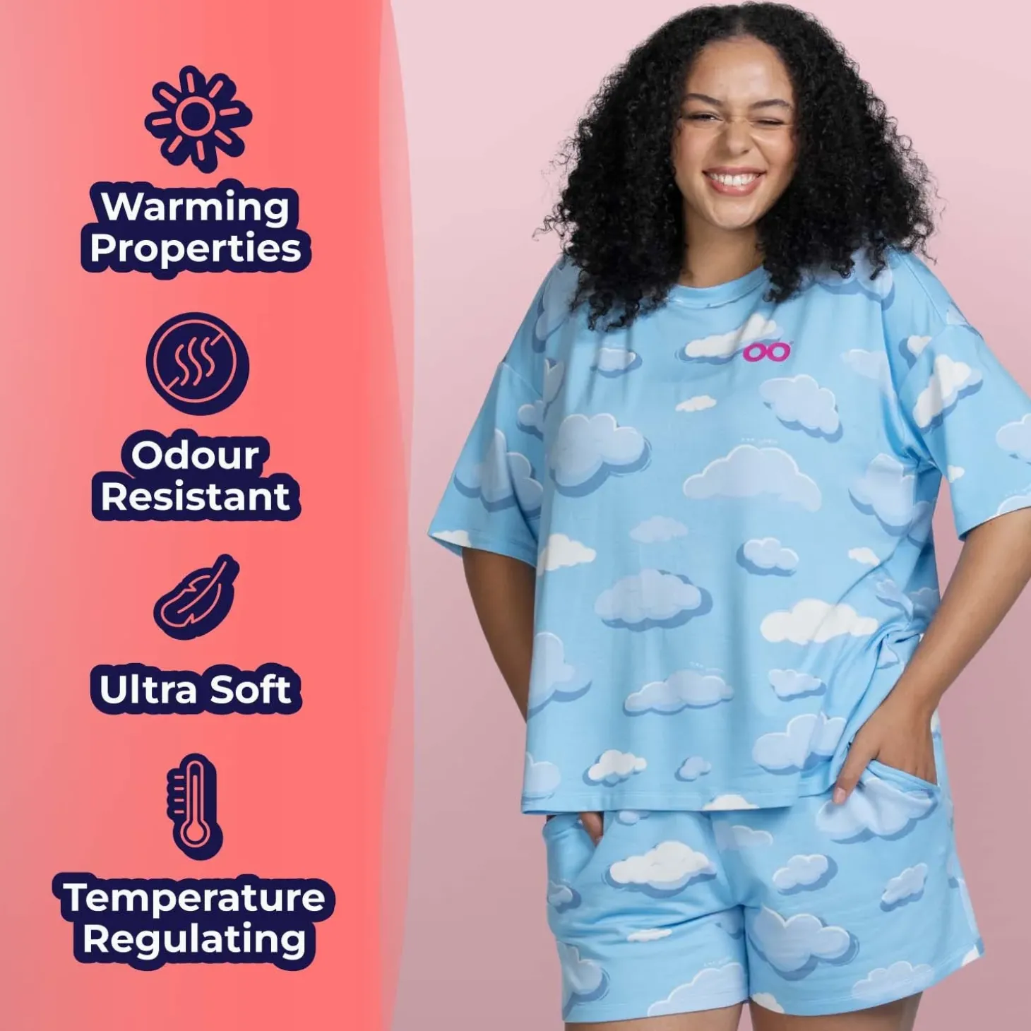 Cloud Warming Short Sleeve PJ Top