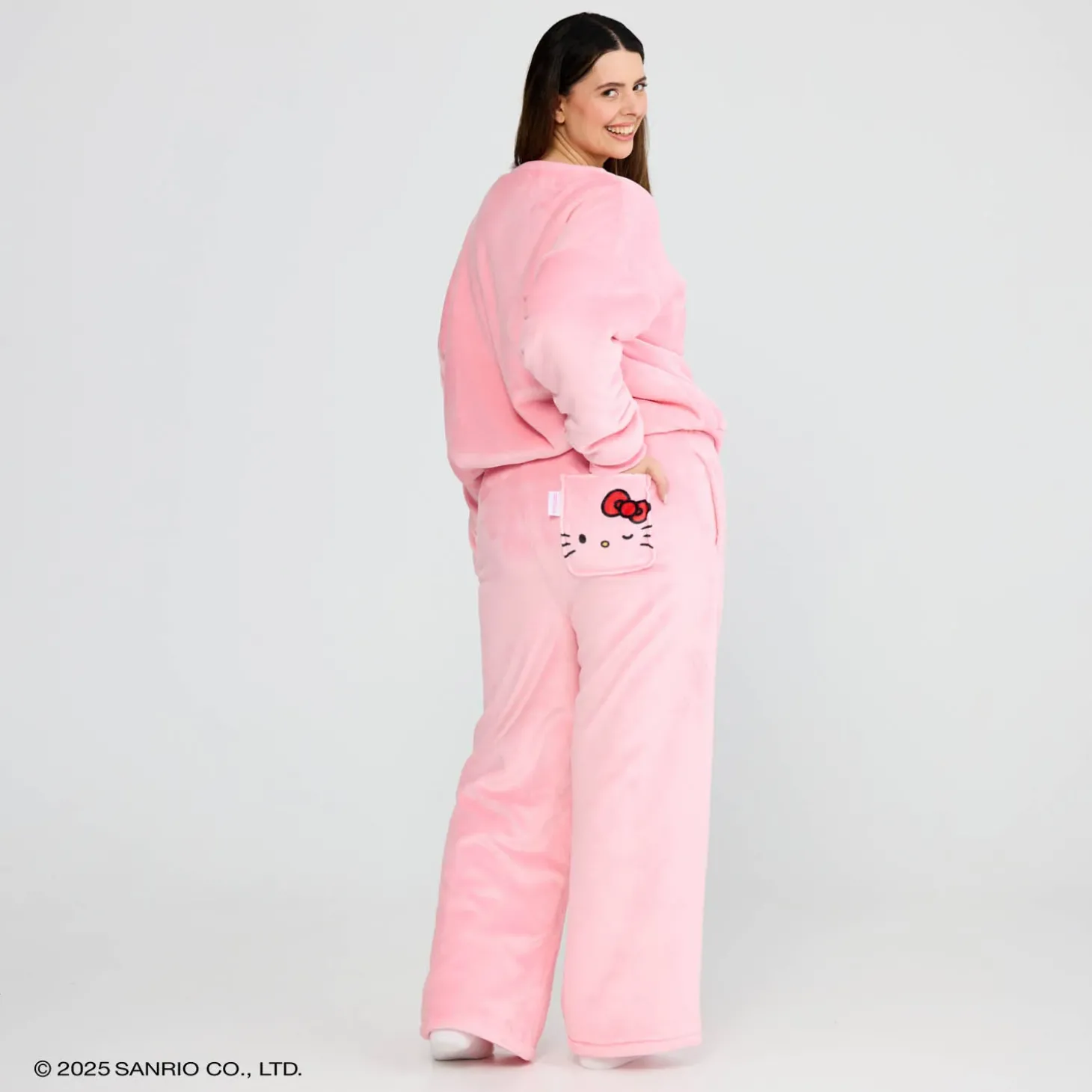 Hello Kitty Sherpa Wide Leg Pant Licensed