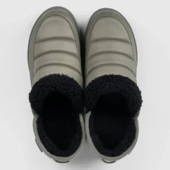 Khaki Puffer Boot Shoes