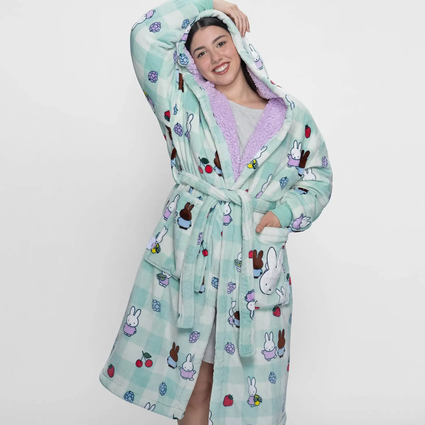 Miffy Fruit Sherpa Dressing Gown Licensed