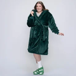Moss Green Sherpa Dressing Gown