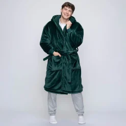 Moss Green Sherpa Dressing Gown