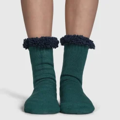 Moss Green Sherpa Socks