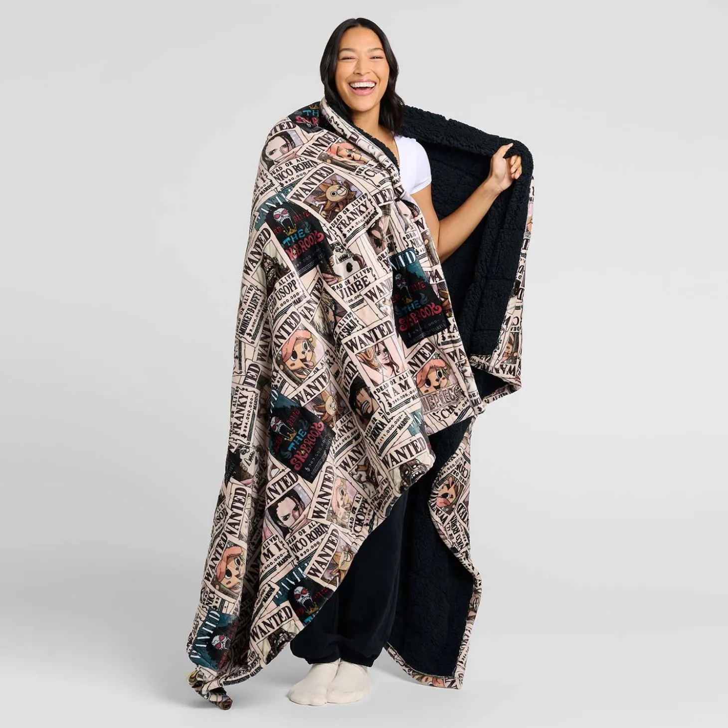 ONE PIECE Wanted Poster Sherpa Blanket Licensed