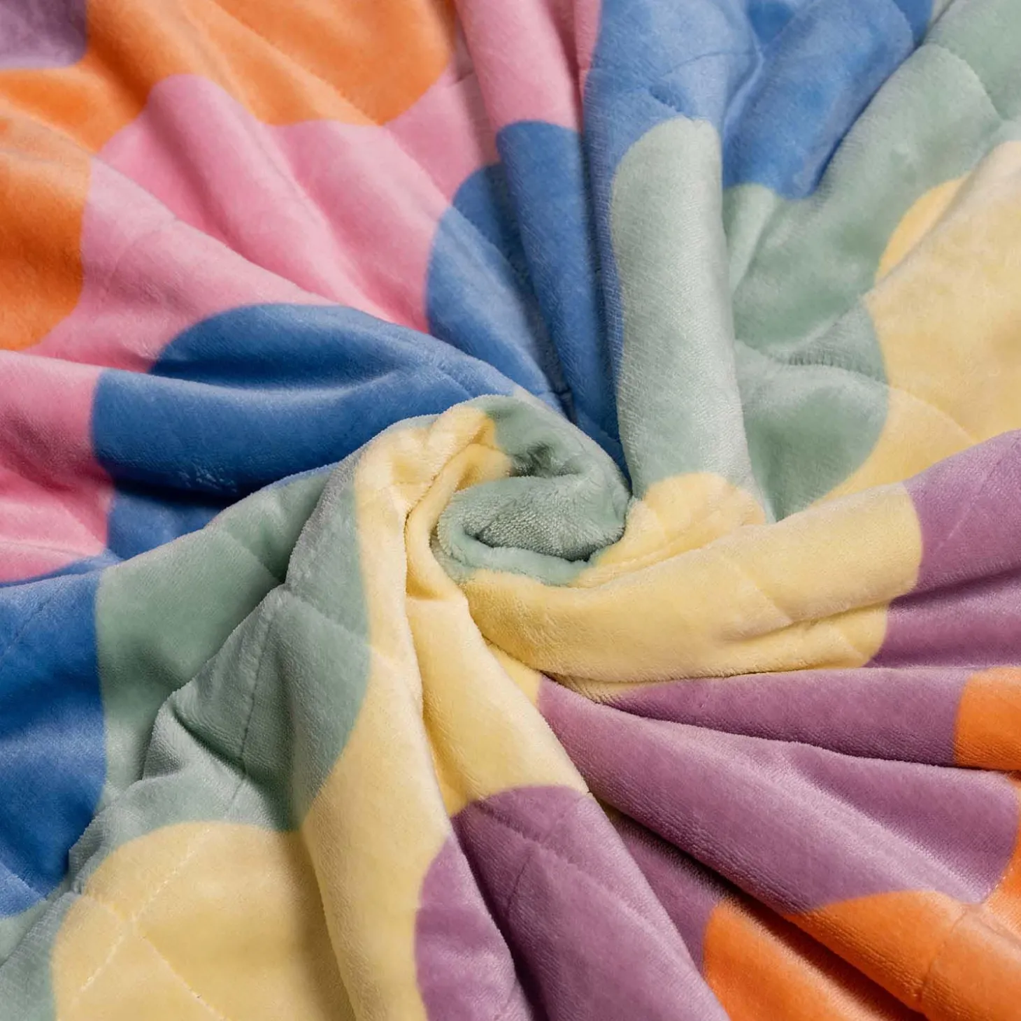 Pastel Wave Sherpa Blanket