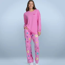 Pink Cooling Long Sleeve PJ Top