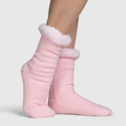 Pink Sherpa Socks
