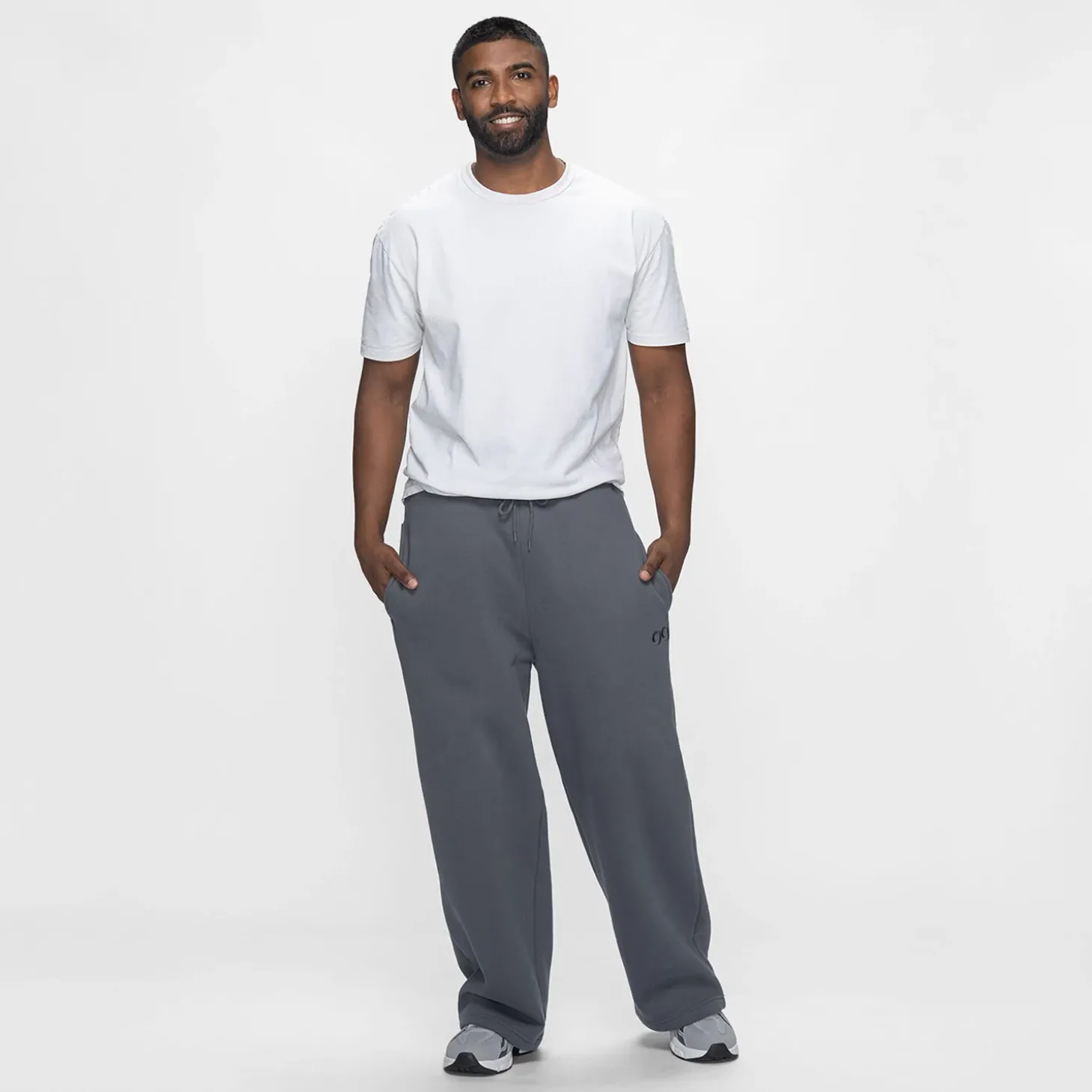 Slate Fleece Wide Leg Trackpant