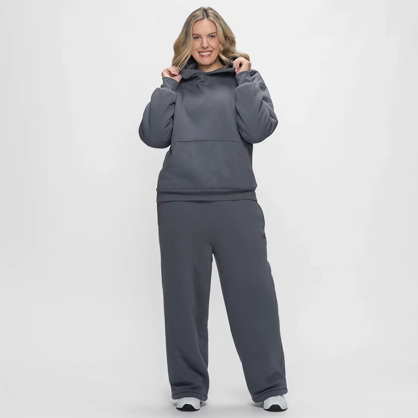 Slate Sherpa Lined Fleece Hoodie
