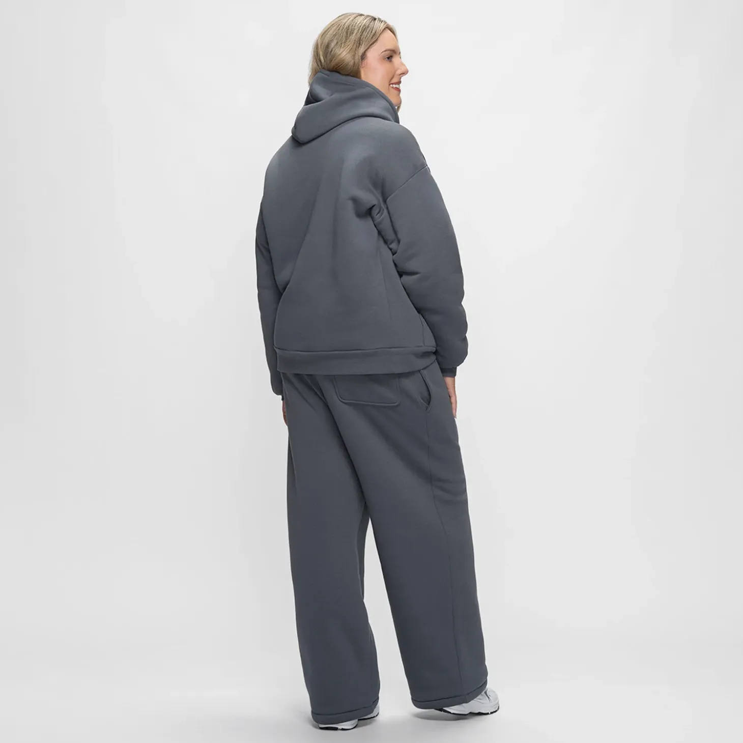 Slate Sherpa Lined Fleece Hoodie
